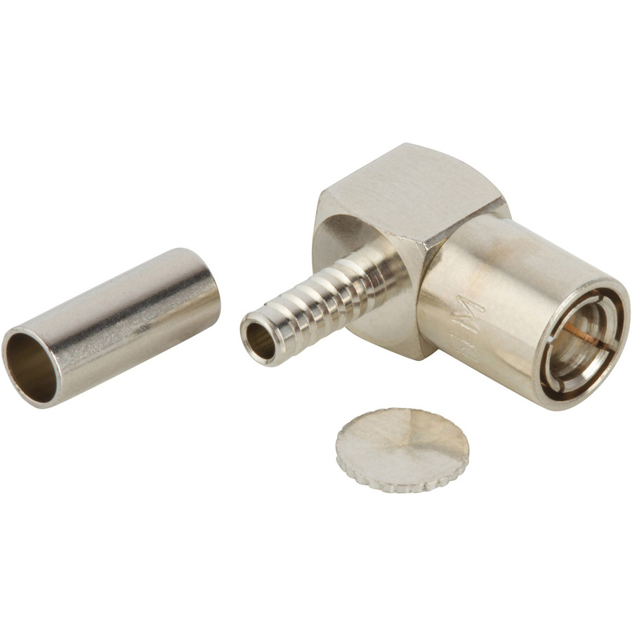 Amphenol RF 903-NM289P-51A RF SMB Connector, Crimp, Right Angle, Plug, Non Magnetic, 50 Ohm