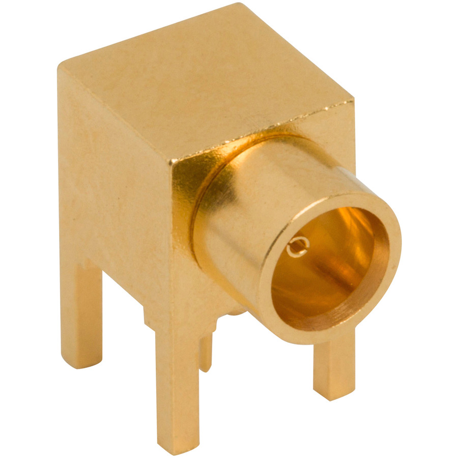 Amphenol RF 919-417J-71P12G RF MCX Connector, Right Angle, Jack, PCB Through Hole, Optimized, 75 Ohm