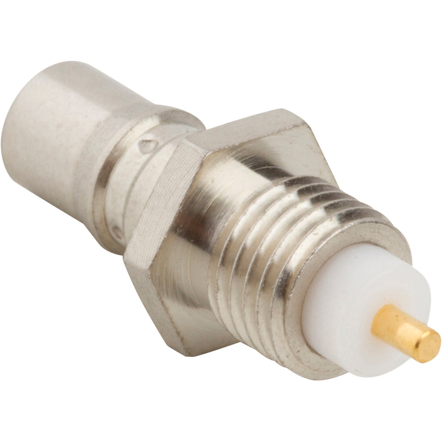 Amphenol RF 930-127J-51S RF QMA Connector, Straight, Jack, Bulkhead, Round Post 50 Ohm