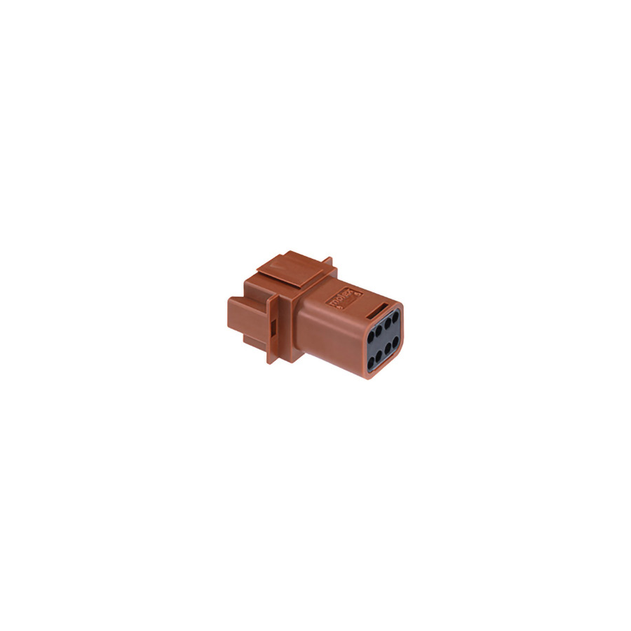 Molex 93444-4107 Automotive Connectors, Ml-Xt 6 Circuit, Receptacle Brn W/Sml Back Seal