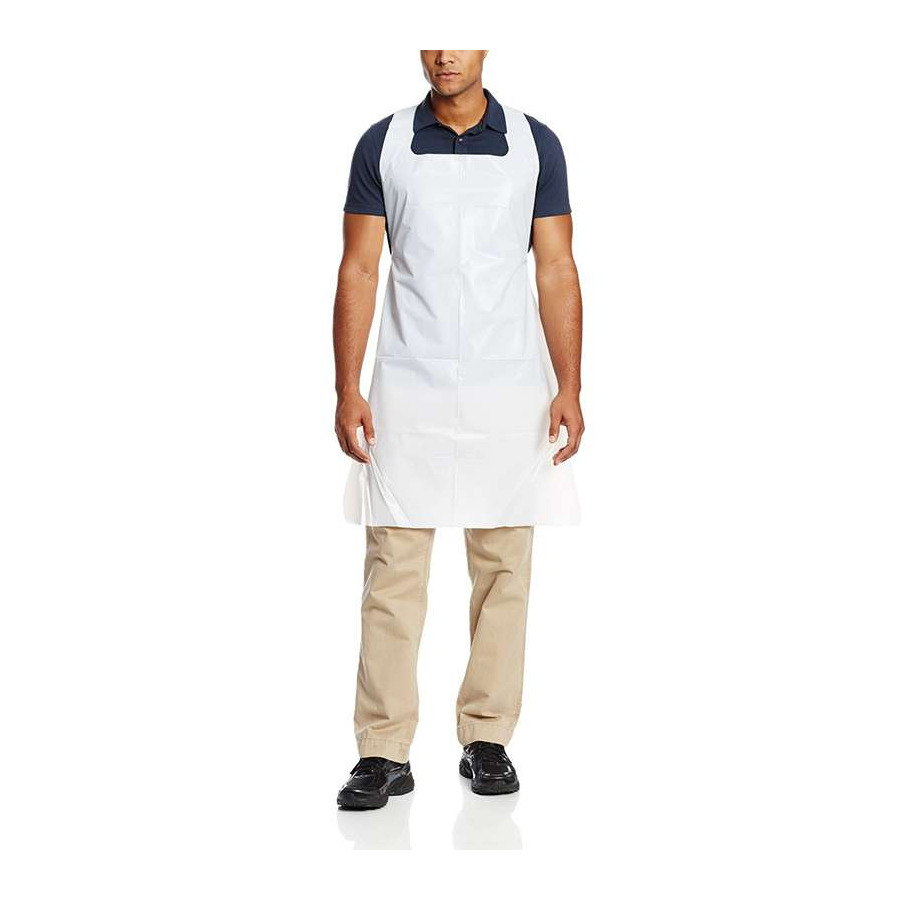 TestEquity: Ansell 950131 Apron, Disposable, White, Universal, 100/Pk