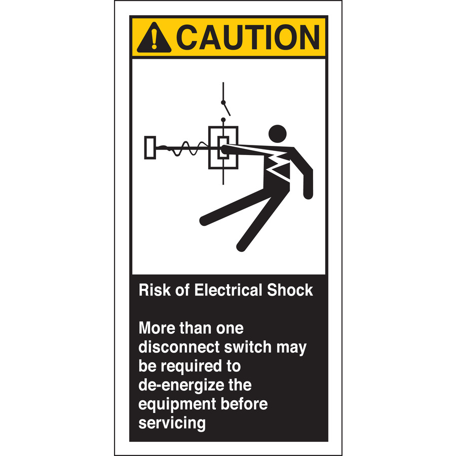 Brady 96175 Risk of Electrical Shock Labels 5/PK