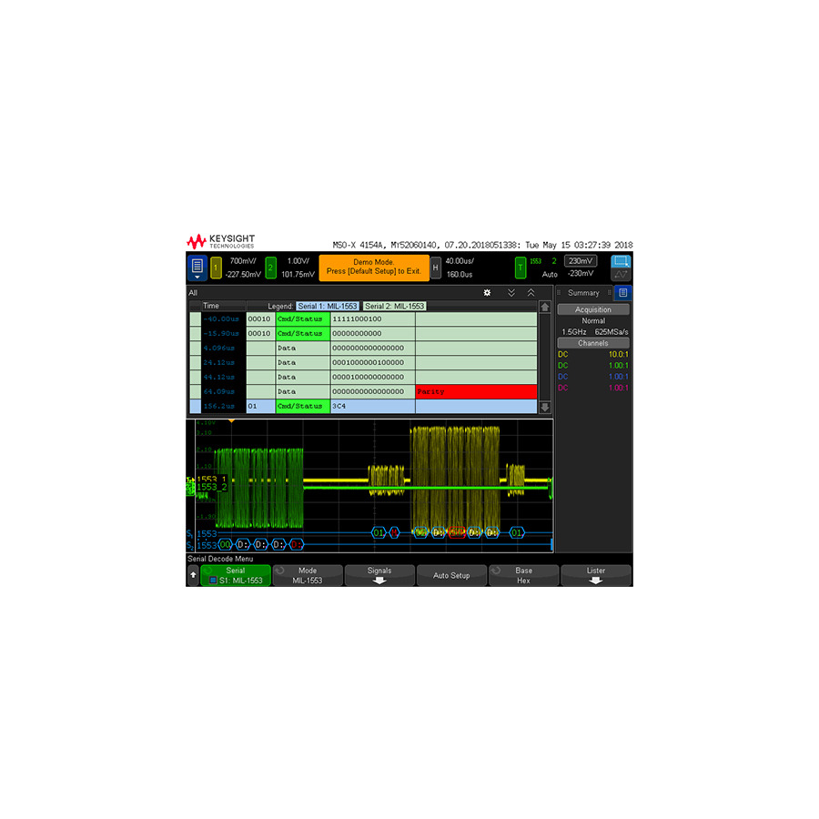 Keysight P9240AERB/R-B5M-001-A/R-B6M-001-L InfiniiVision Aerospace Software, P924xA Oscilloscopes