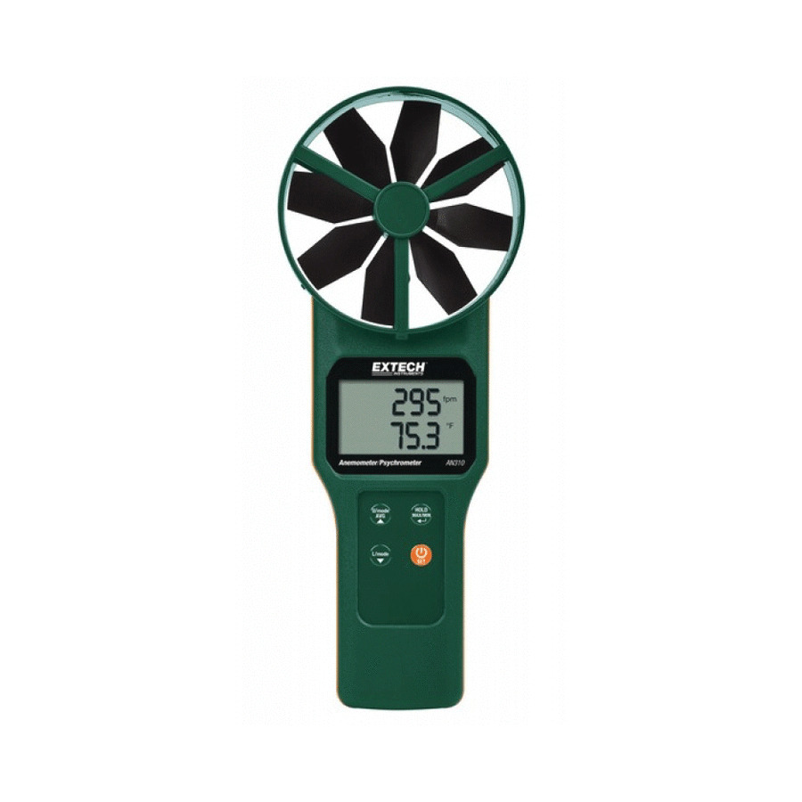 Extech AN310-NIST Large Vane CFM/CMM Anemometer/Psychrometer with NIST