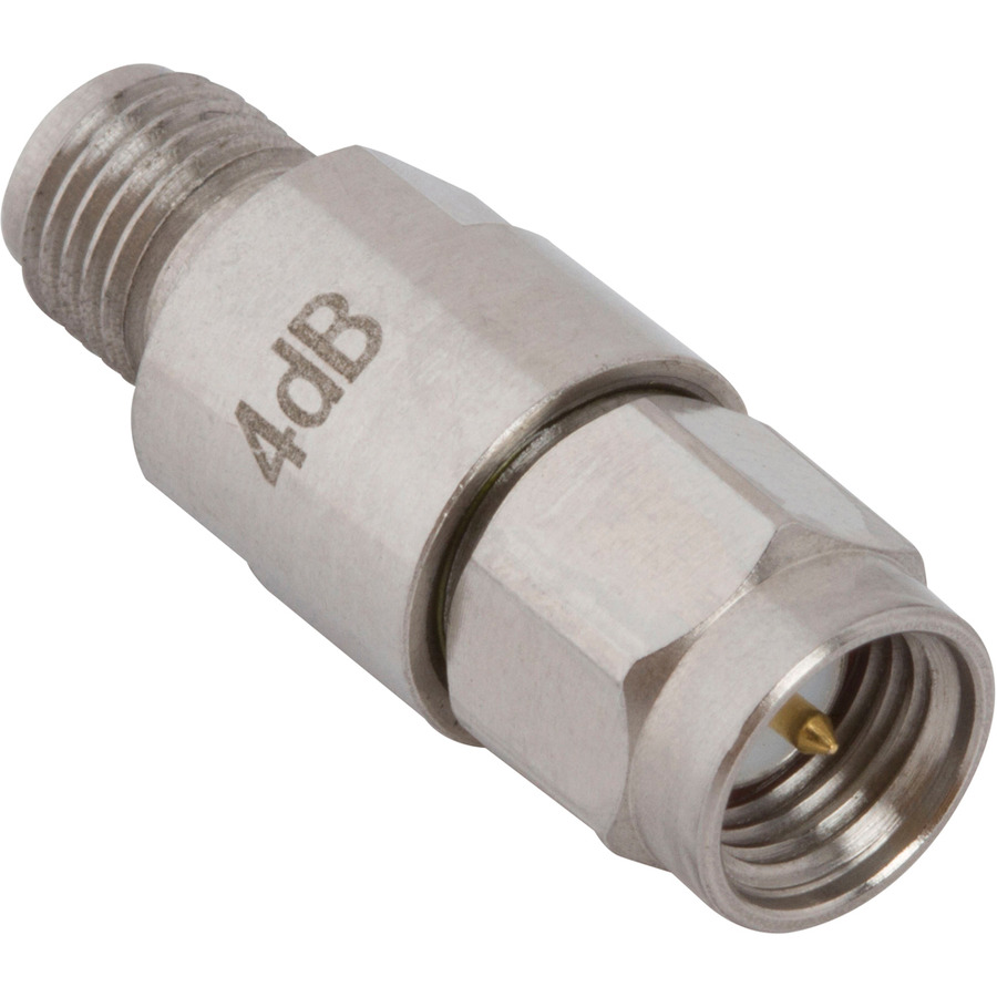 Amphenol RF ATS-1M1F-04DB2W RF Fixed Coaxial Attenuator, SMA Jack to SMA Plug, 4 dB, 2 Watt