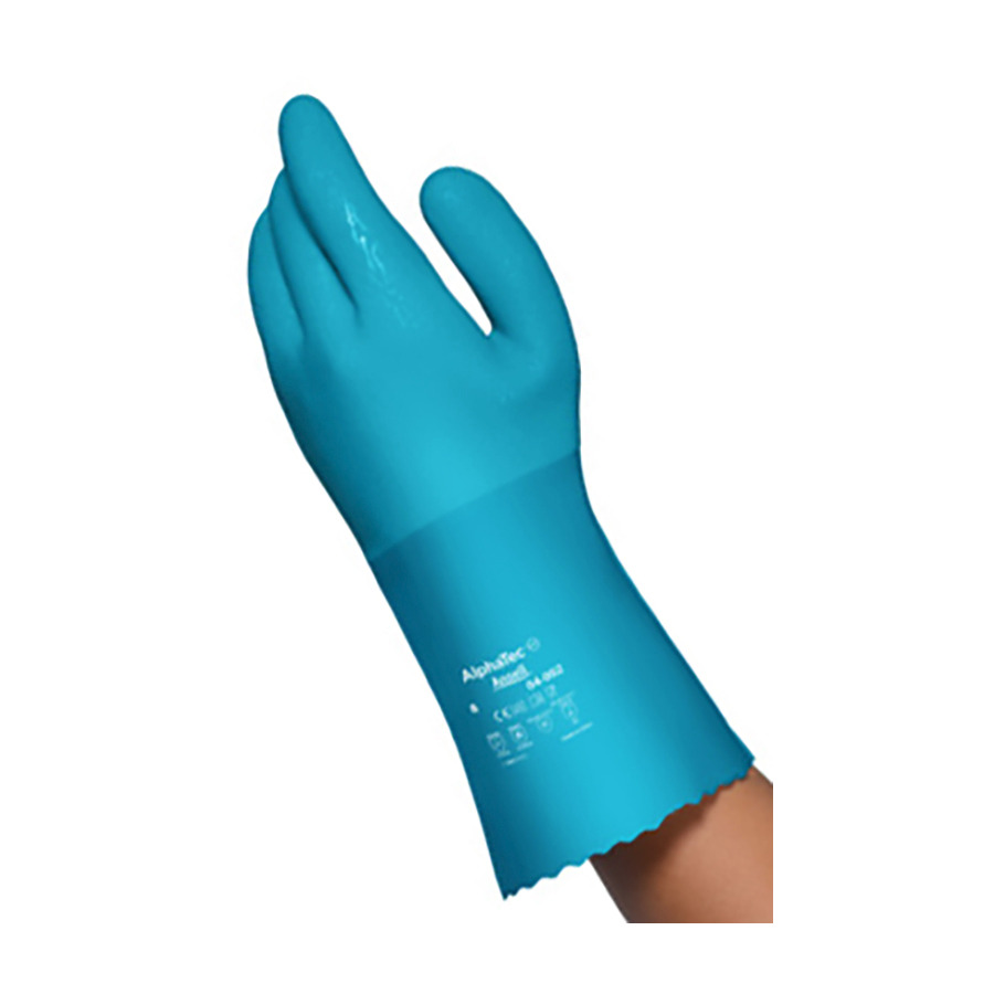 Ansell 988827 Gloves, AlphaTec 04-002, Medium-Duty, PVC Supported, Fleece Seamless Liner, Size 9