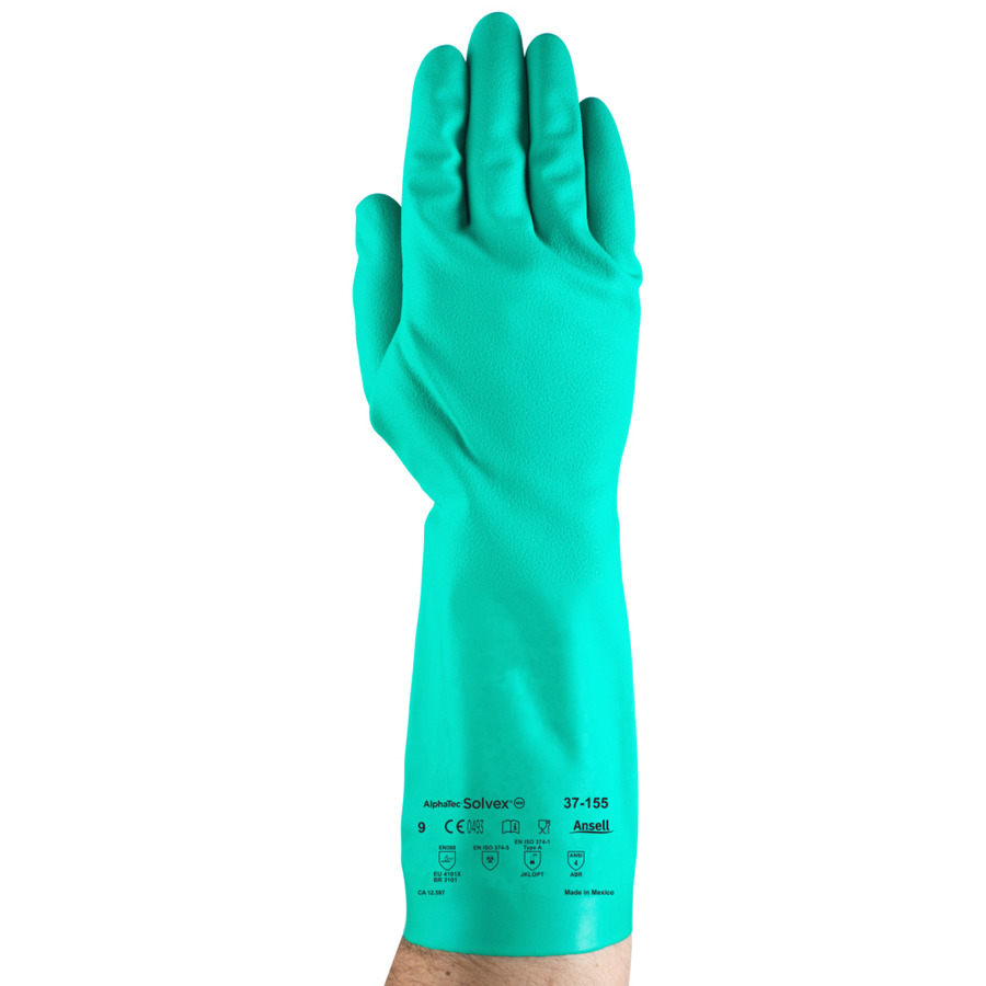 Ansell 102935 Gloves, Sol-Vex, Nitrile, ESD, Size 10, 12/Pkg