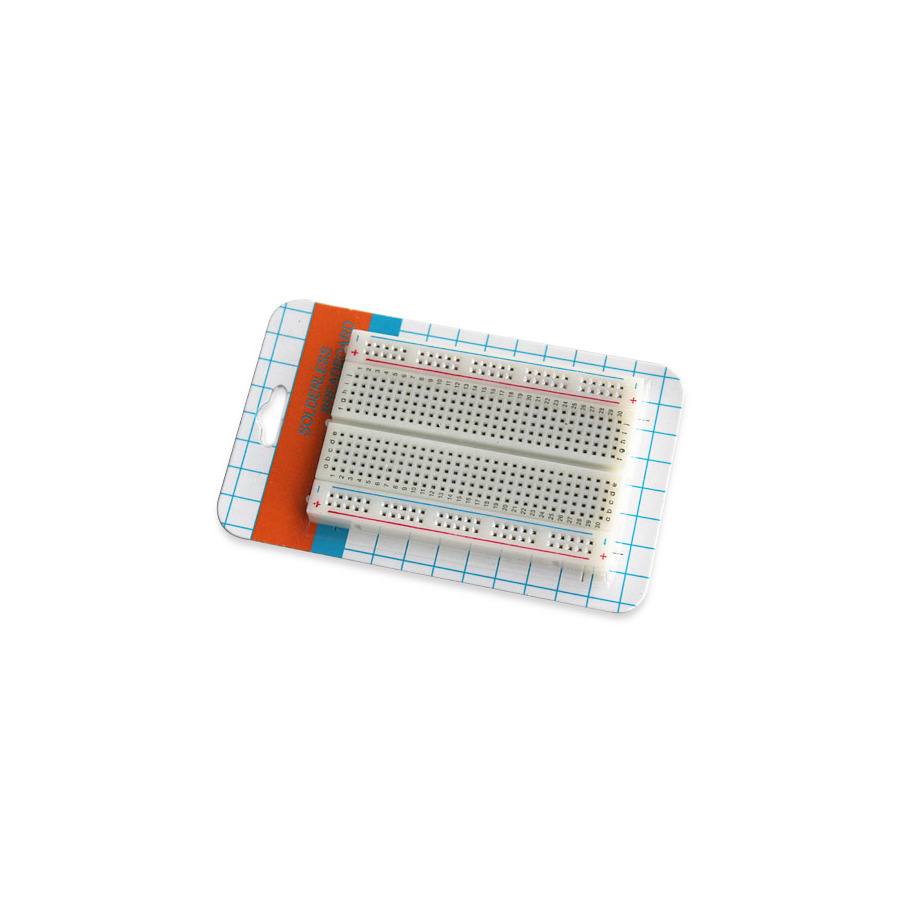 Bud Industries BB-32621 Breadboard, 400 Tie-Points, 3.2x2.2x0.3 in