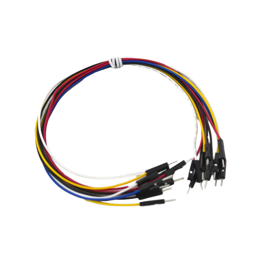 Bud Industries BC-32670 Jumper Wires, Dbl Male, 26AWG, 30cm, Multicolor, 11.8 in, 10Pk