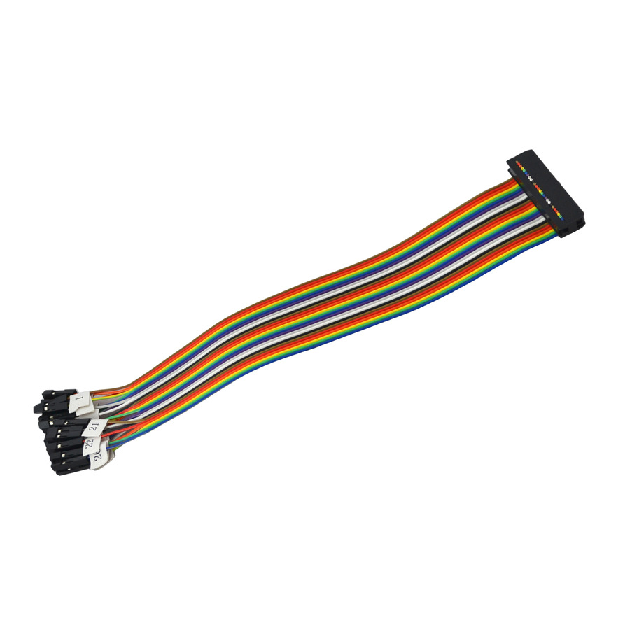 Bud Industries BC-32675 Multi-Connector IDC Ribbon, Male, 26 Pin, Multicolor, 7.9 in