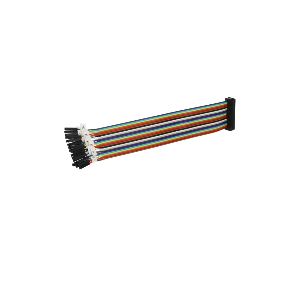 Bud Industries BC-32676 Multi-Connector IDC Ribbon, Female, 26 Pin, Multicolor, 7.9 in