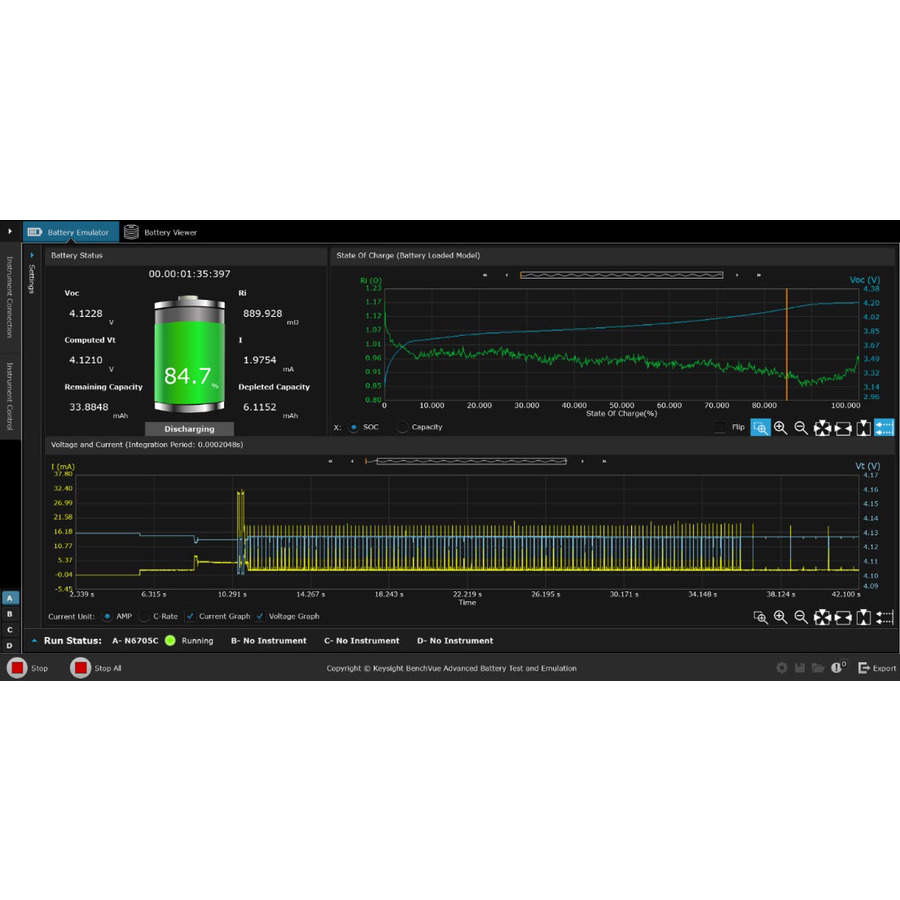 Keysight BV9211B/R-X4H-001-L Advanced Battery Test Emulation SW, 1 Inst, 1Y NL License, KeyCare