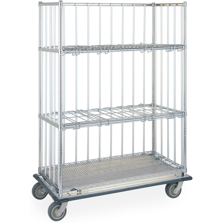 Metro CLT2460S Wire Convertible Linen Truck, Heavy Duty, 24"x60"x70", Stainless Steel