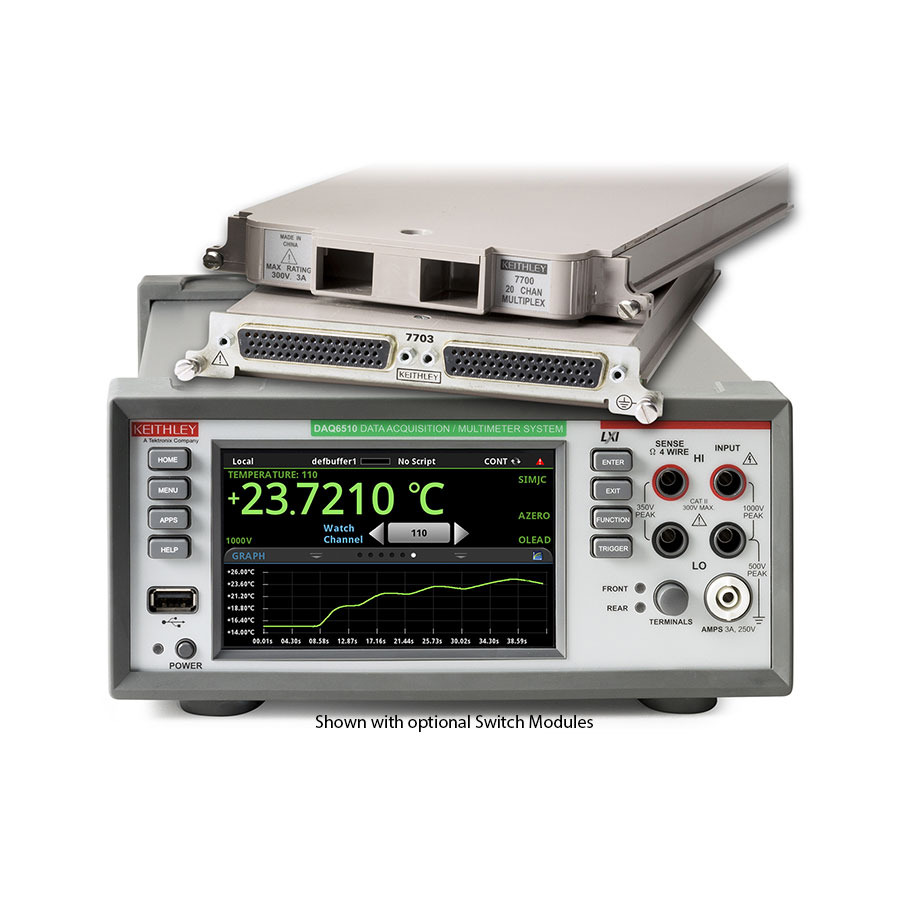 Keithley DAQ6510/7700 Data Acquisition/Multimeter System and Differential 20 Channel Multiplexer