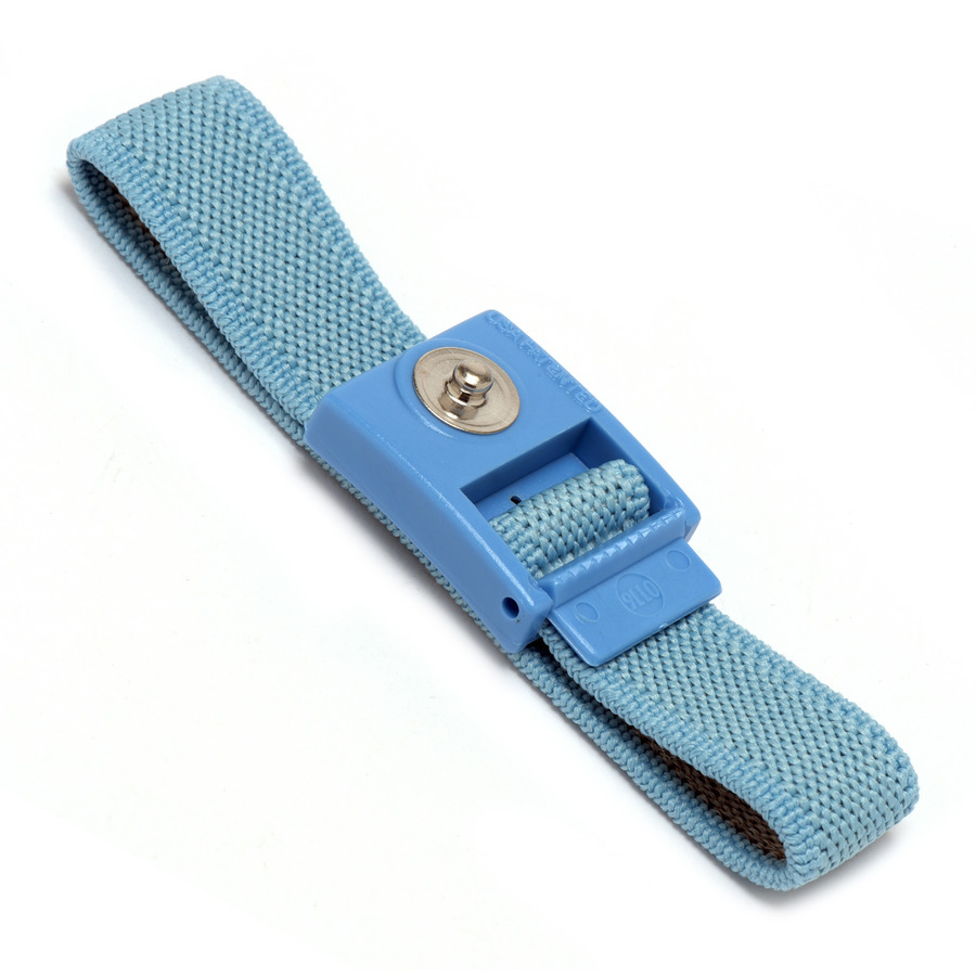 Trustat 04534 Adjustable Wrist Band Wove 4mm, Snap Blue