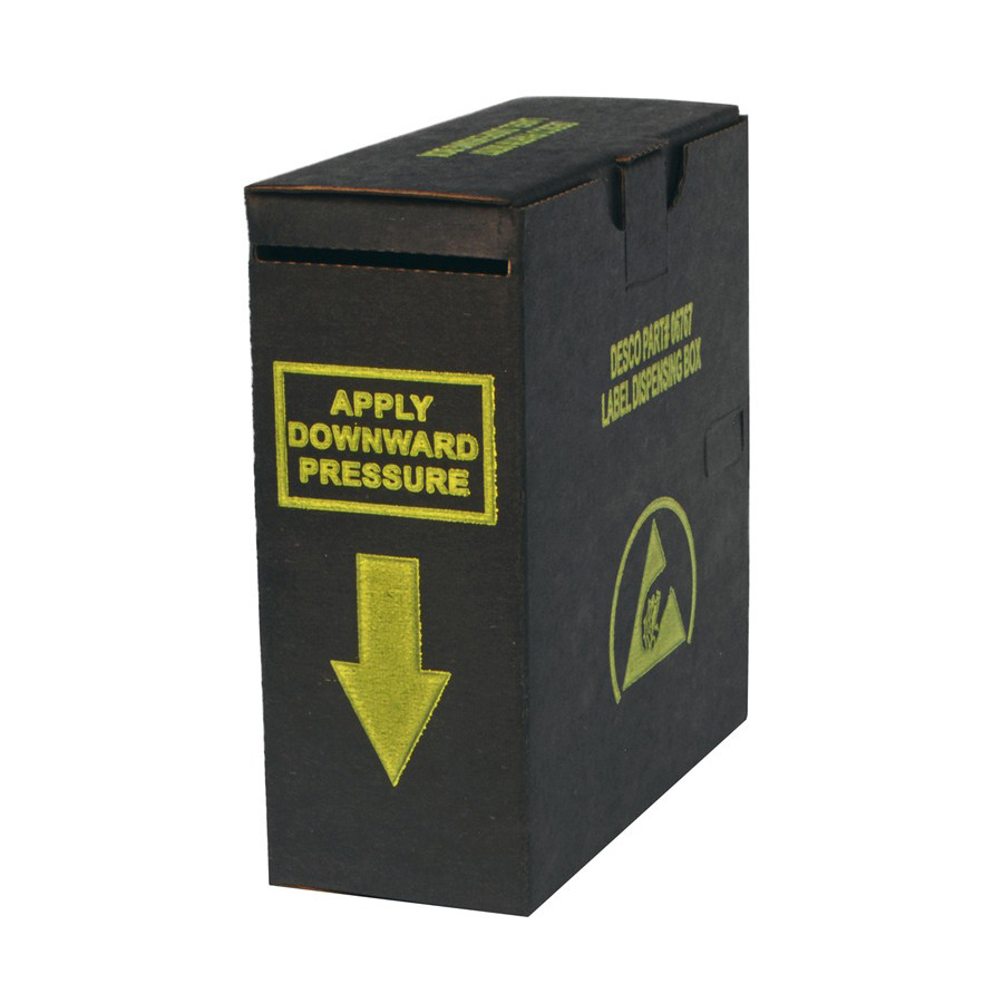 Desco 06767 Label Dispensing Box, 2''x2'' Max Label Size