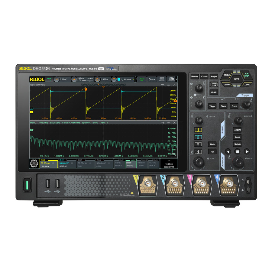 deto4箱 TestEquity: RIGOL DHO4404 Digital Oscilloscope, 4 Channel, 400MHz