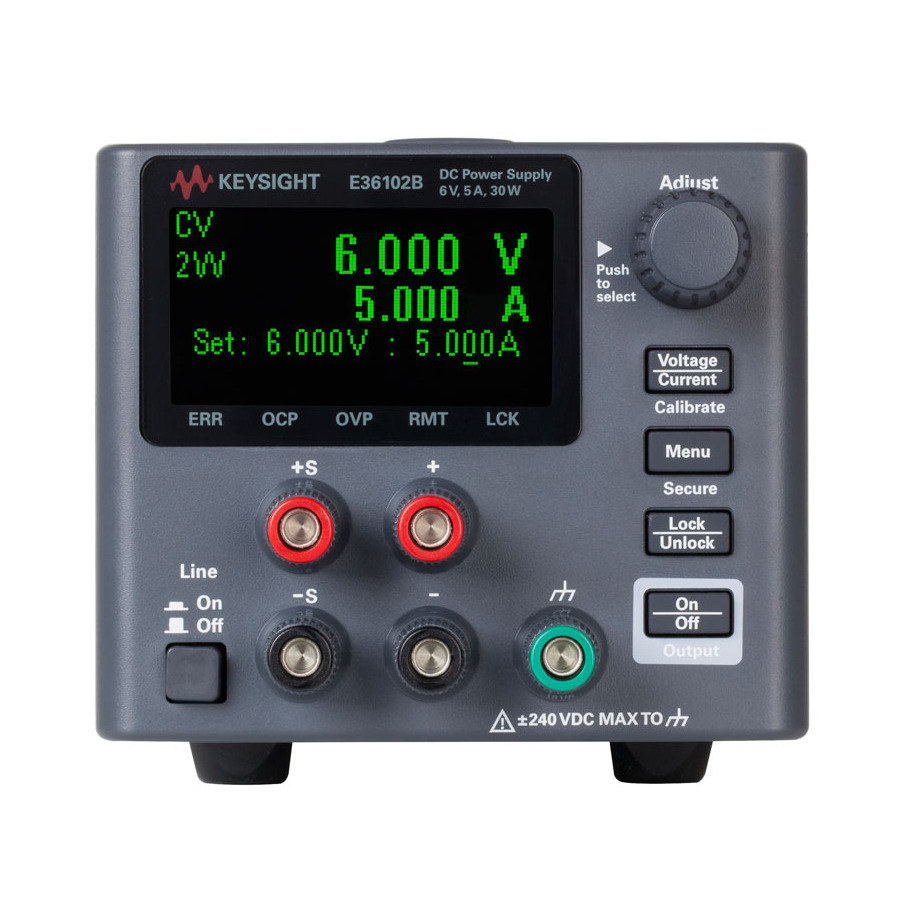 Keysight E36102B/0EM/903 DC Power Supply, Single Output, 6V, 5A, 30W, E36100B Series