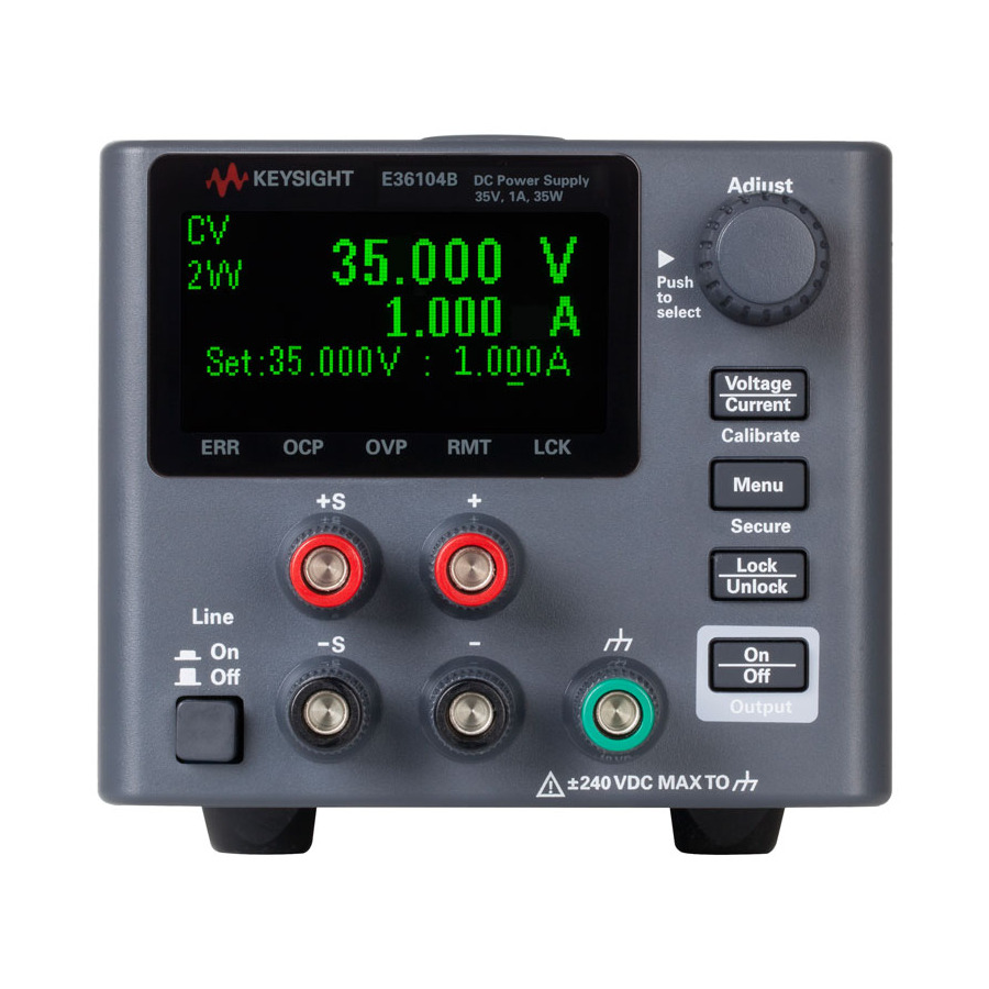 Keysight E36104B/0EM/903 DC Power Supply, Single Output, 35V, 1A, 35W, E36100B Series