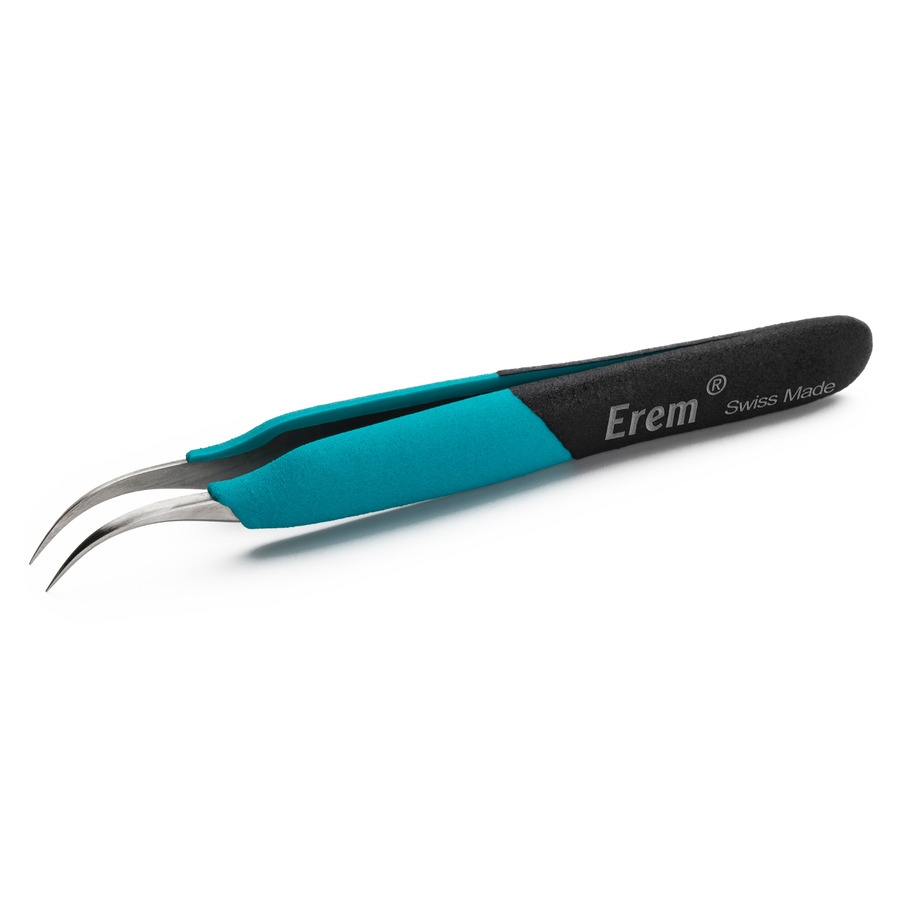 TestEquity: Weller Erem E7SA Tweezers, ESD Safe, Curved Strong Tip