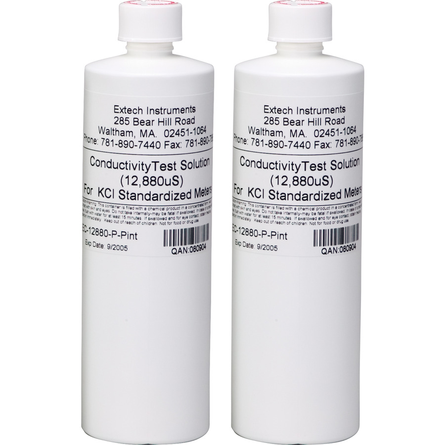 Extech EC-12880-P Conductivity Standard Calibration Solution, 2 Bottles, 12880 microseconds