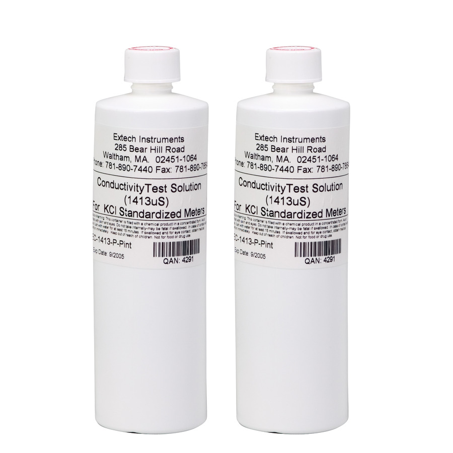 Extech EC-1413-P Conductivity Standard Calibration Solution, 2 Bottles, 1413 microseconds