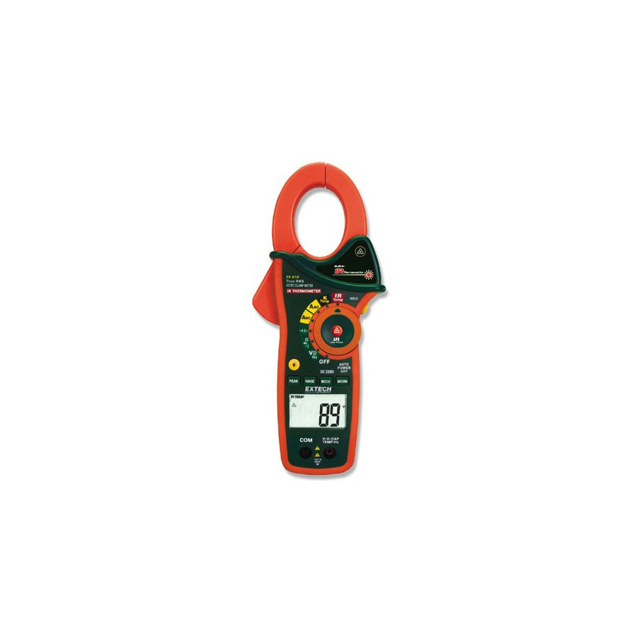 Extech EX810-NISTL Clamp Meter, 1000A AC with IR Thermometer, Limited NIST