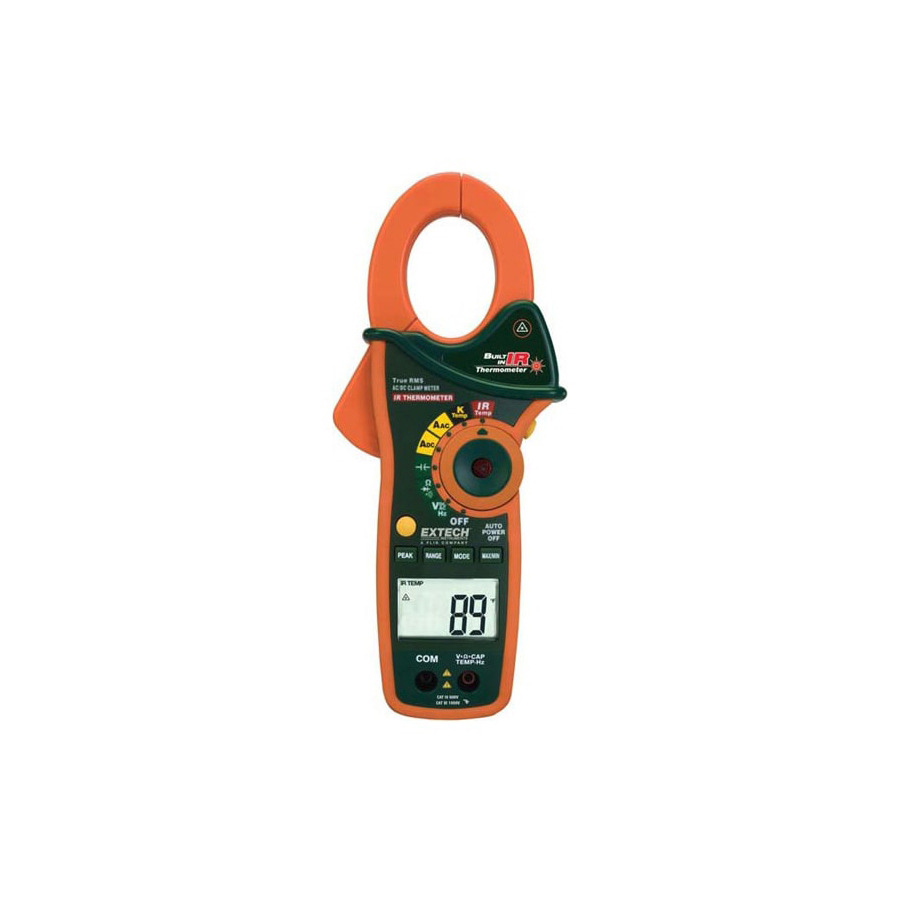 Extech EX840-NISTL Clamp/DMM, 1000A AC/DC True RMS, IR Thermometer, Limited NIST