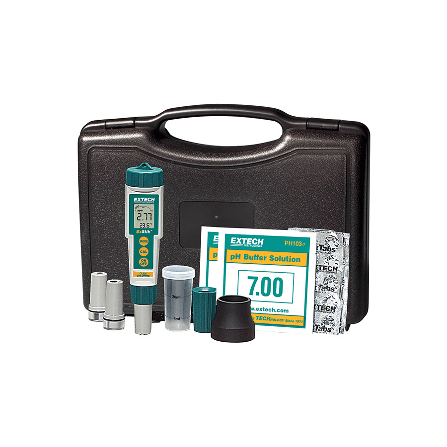 Extech EX900 ExStik 4-in-1 Chlorine, pH, ORP and Temperature Kit