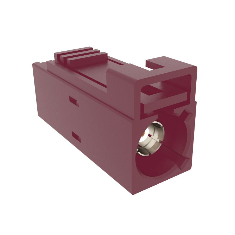 Amphenol RF FA1-NDSJ-C01-0 RF Connector, FAKRA Gen 1, Straight, Crimp, Jack, 50 Ohm, Violet