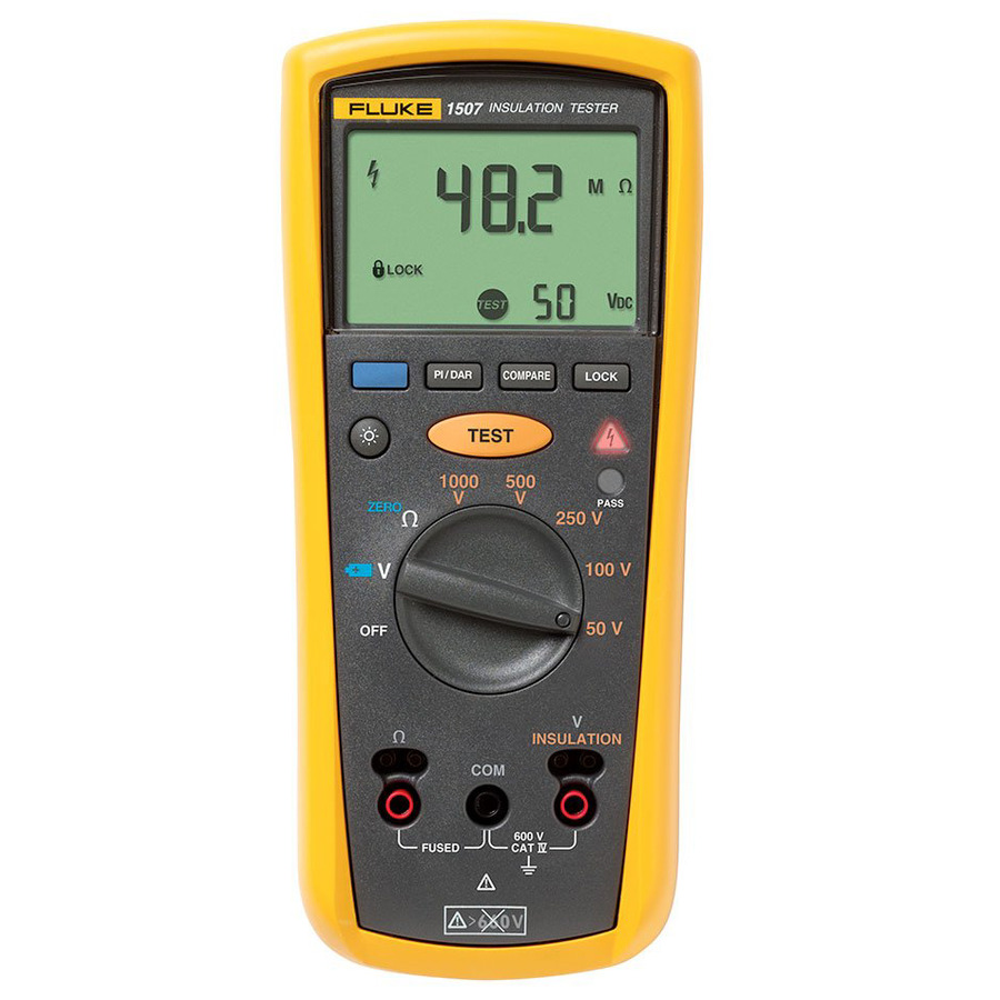 Fluke FLUKE-1507 CAL Insulation Resistance Tester, Certificate of Calibration, AC/DC, 0.1 to 600 V