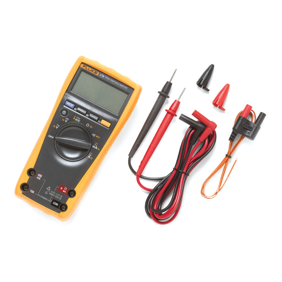 Fluke FLUKE-179 ESFP Digital Multimeter, True-RMS, 1000V AC/DC, 50MOhms, Backlit Digital Display