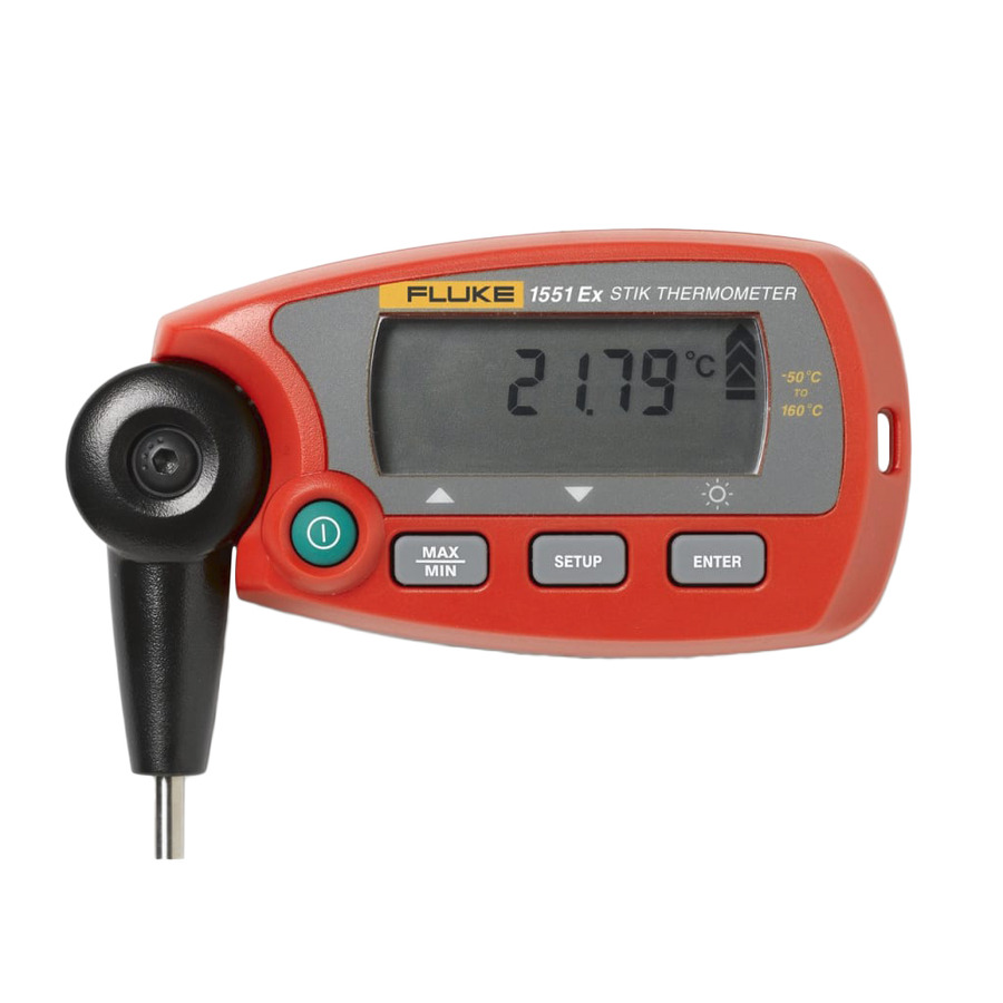 Fluke 1551A-12 Thermometer, Fixed Rtd, -50 To 160C, 1/4X12