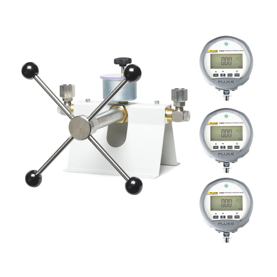 Fluke P5514-2700G-3/C P5514 Hydraulic Calibrator, 70 Mpa(10K Psi), 3 Gauges Accredited