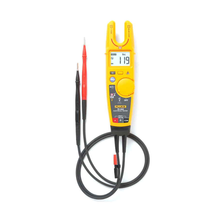 Fluke T6-600/C60 Electrical Tester T-600 USA W/Fieldsense(Tm), Flat With C60 Case