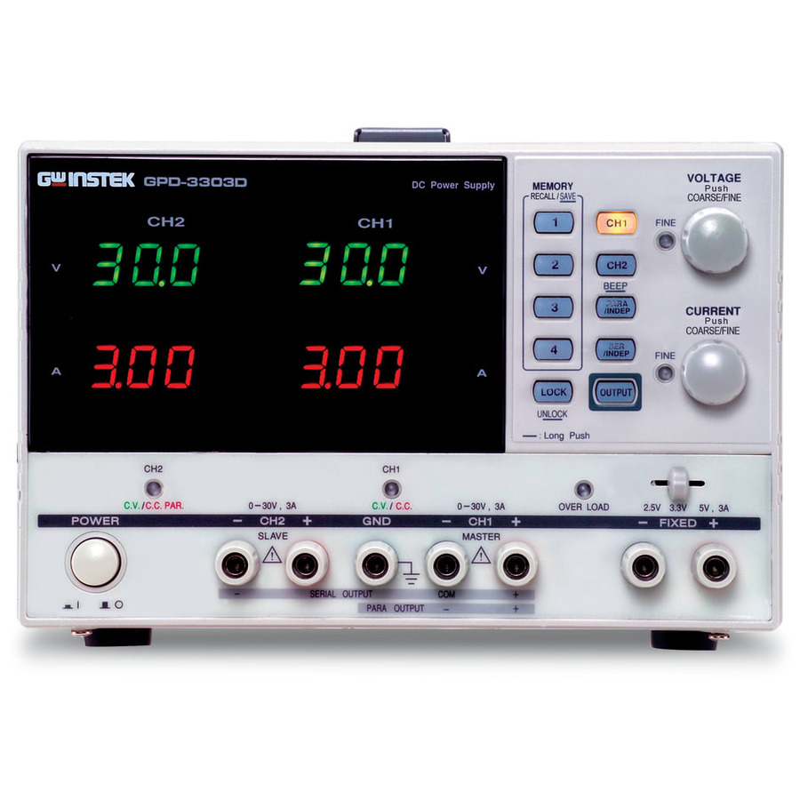 TestEquity: GW Instek GPD-3303D DC Power Supply, Triple Output