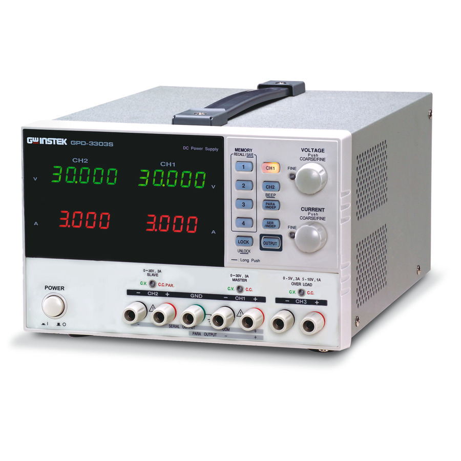 TestEquity: GW Instek GPD-3303S DC Power Supply, Triple Output, 2x