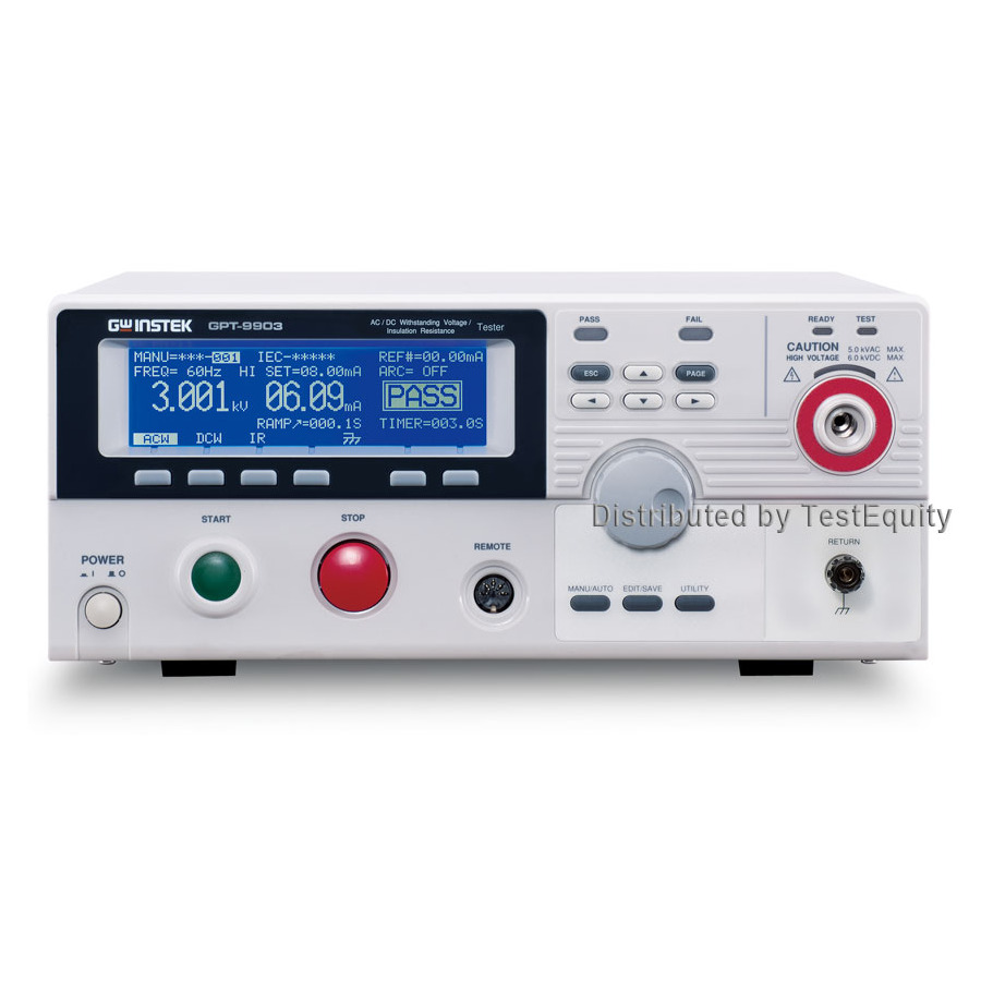 Instek GPT-9901A Hipot Tester, Electrical Safety Tester