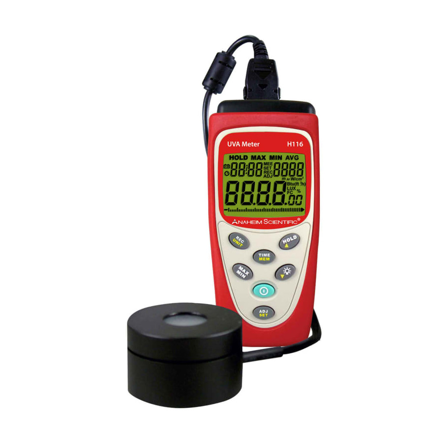 Cal Test Electronics H116 Handheld UVA Meter, Real Time, 3 3/4 Digit, 365 nm, USB, H110 Series