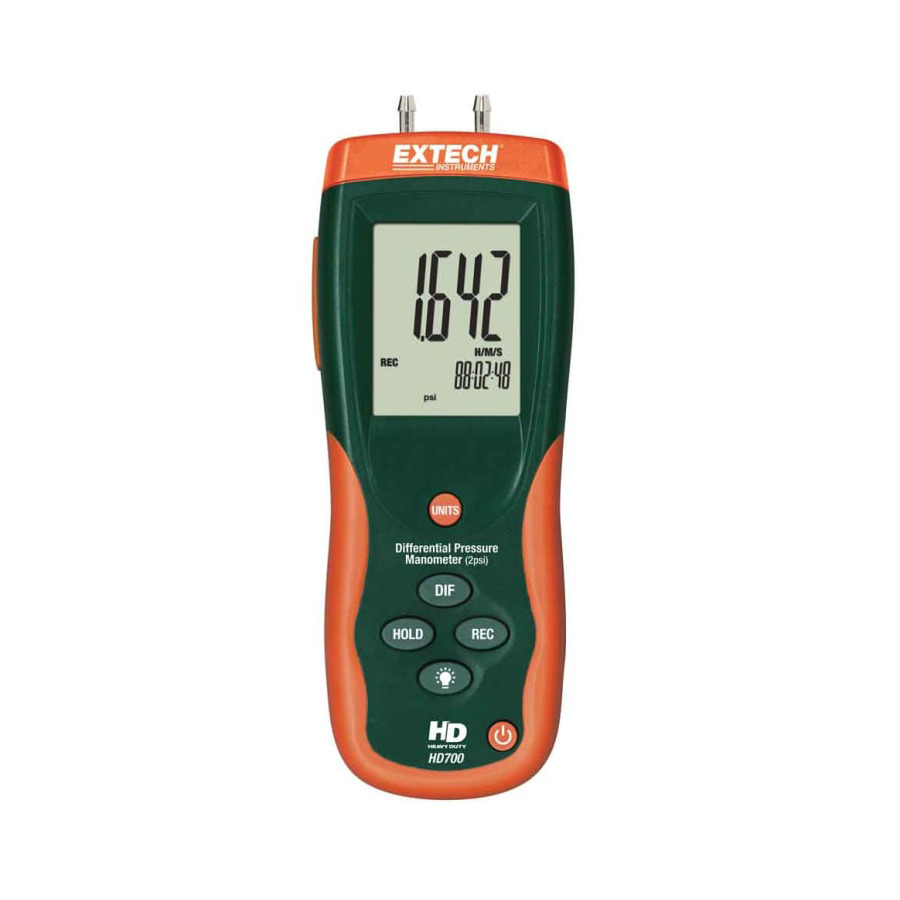 Extech HD700 Differential Pressure Manometer, 2psi