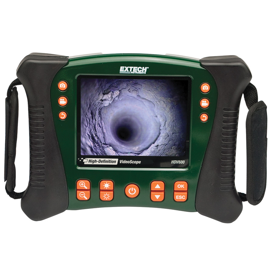 Extech HDV600 Videoscope Inspection Monitor, 5.7" LCD Display, 640 x 480 Resolution, Waterproof