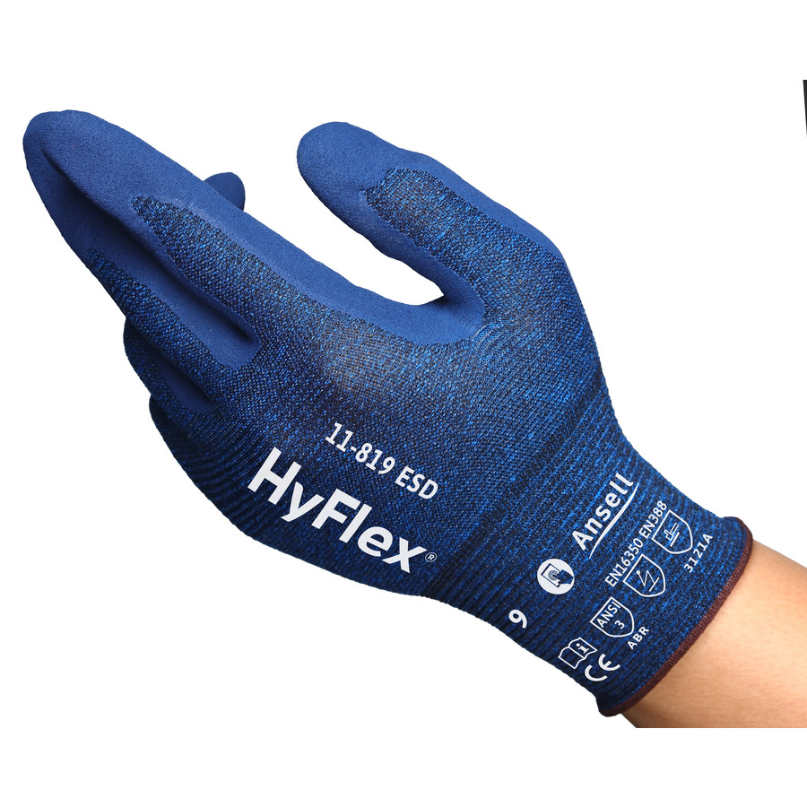 TestEquity: HyFlex 11819070 ESD Gloves, Touchscreen-Compatible