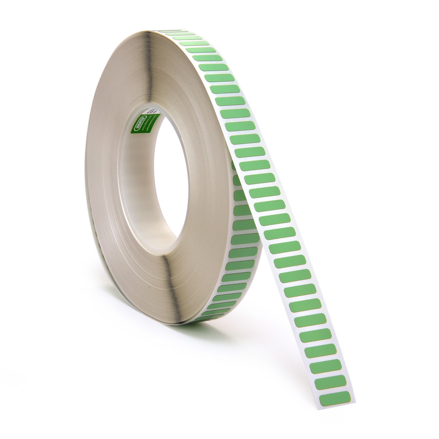 Identco CTTL136-403GR-10 EST#47832 Labels, Green, .65" x .20" 10k/Roll