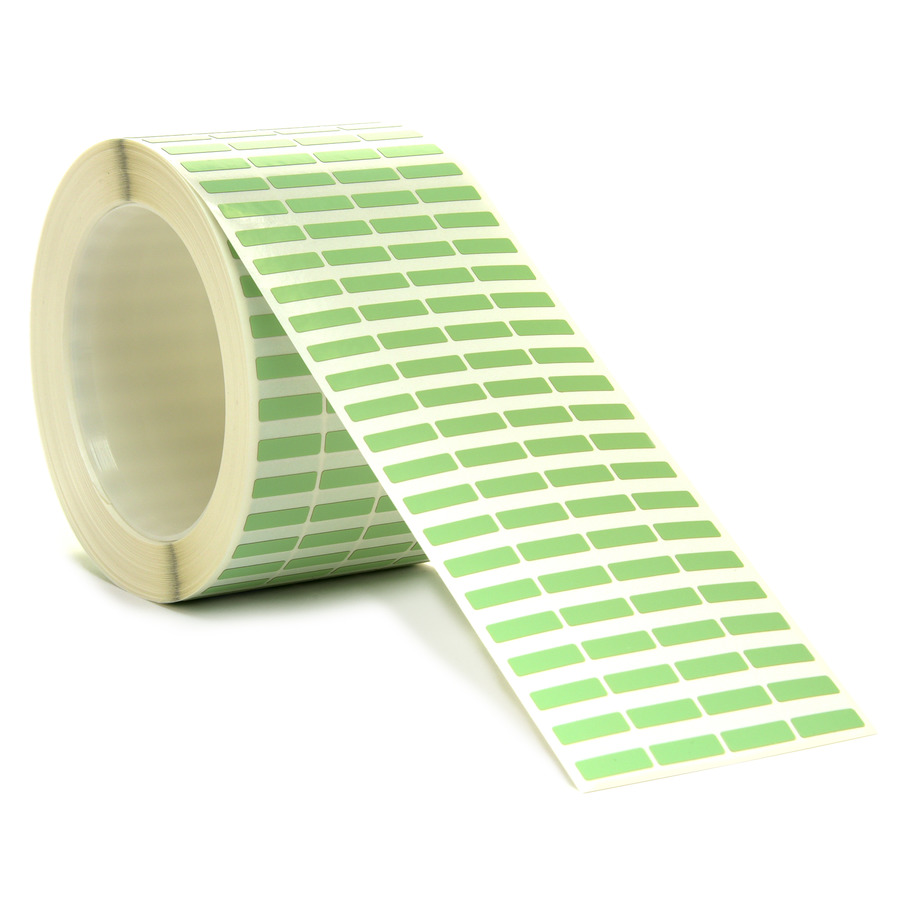 Identco TTL102-403GR-10 Labels, Green, .65" x .20" 10k/Roll