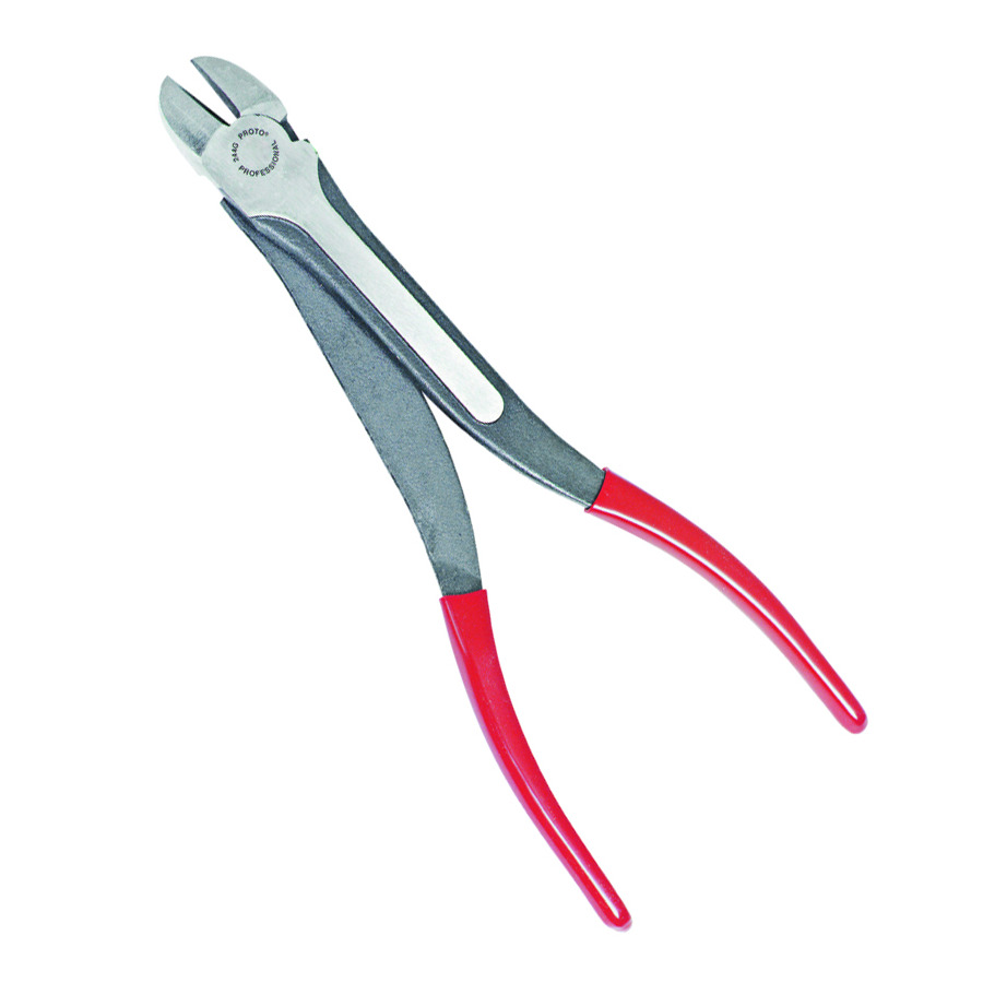 Proto J244G Diagonal Cutting Pliers - 11-1/8 Inch Long Reach Angled Head