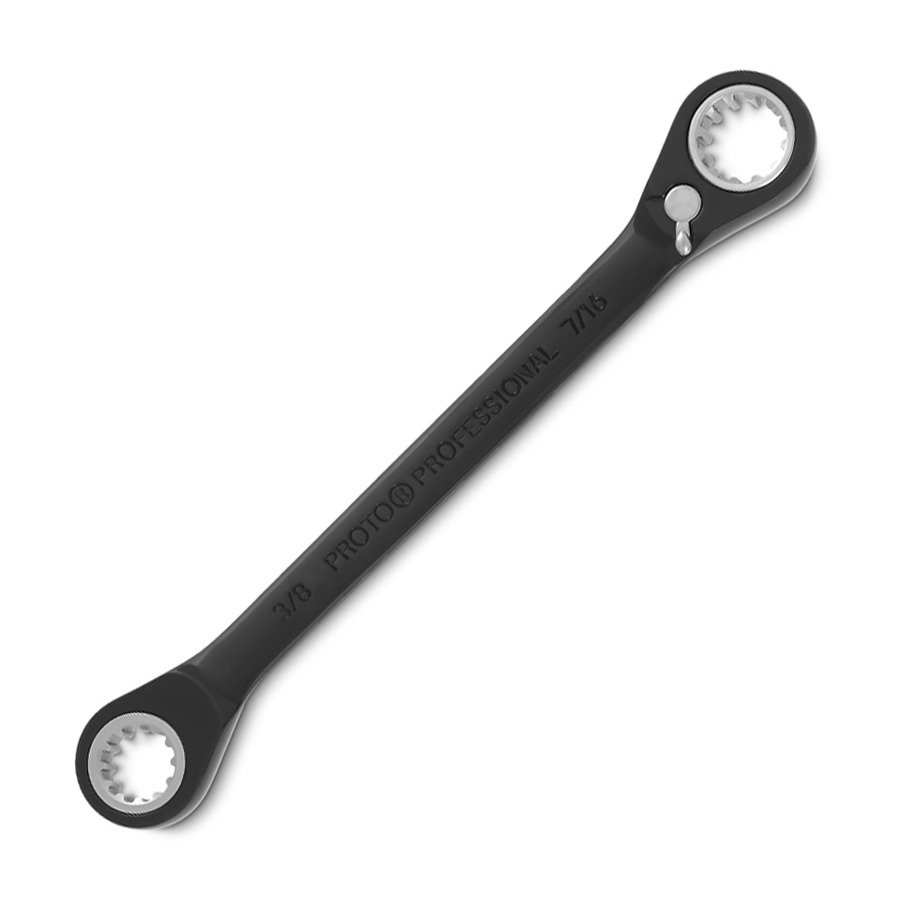 stussMICHAELモデル Proto JSBV1214 Double Box Wrench, Reversible Ratchet, Black Chrome