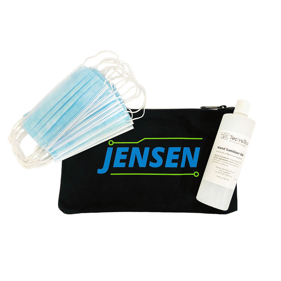 Jensen Tools JTK-15396 Basic PPE Surgical Face Mask Kit with Hand Sanitizer