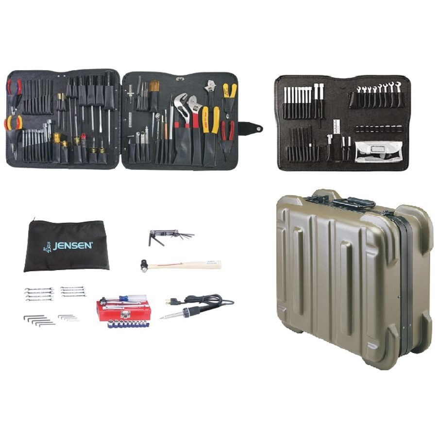 Jensen Tools JTK-17RIM Inch/Metric Tool Kit in Rugged Duty Olive Case