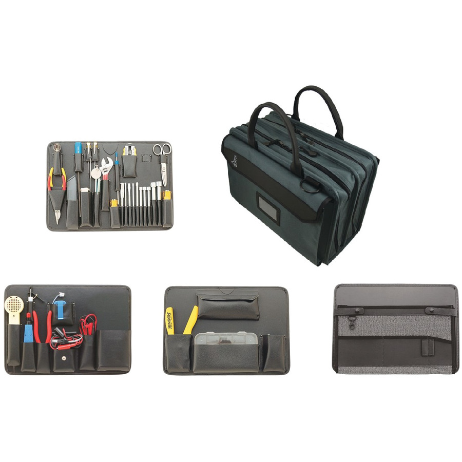 Jensen Tools JTK-4400W Deluxe Telecom Installation Kit in Double Gray Ballistic Case