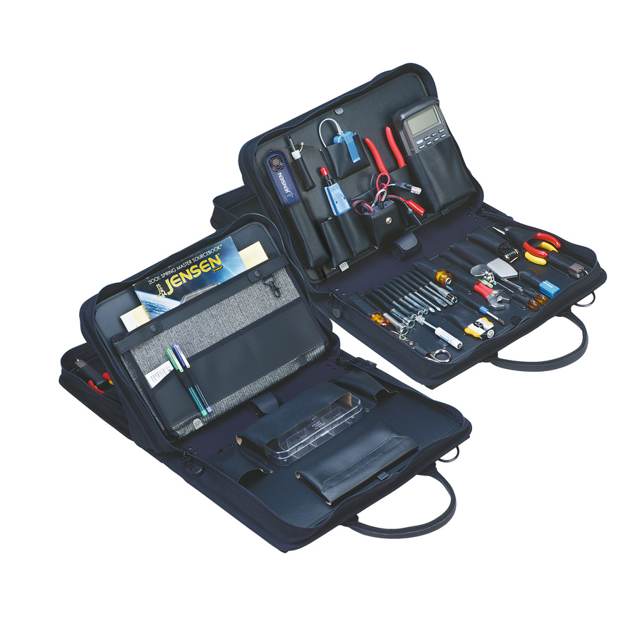 Jensen Tools JTK-4400WB Deluxe Telcom Installation Kit in Double Black Ballistic Case